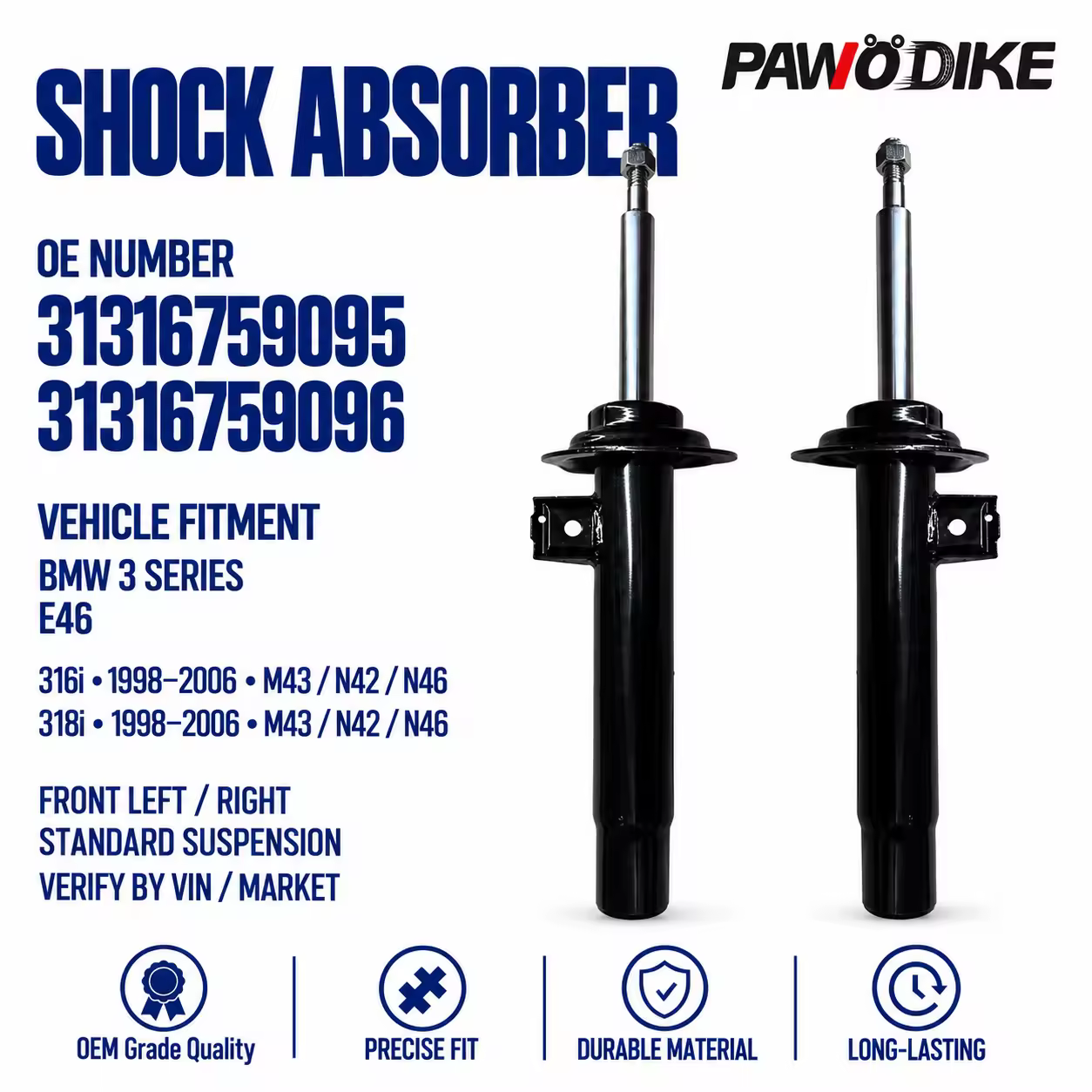 Shock Absorber for BMW 3 Series (E46)