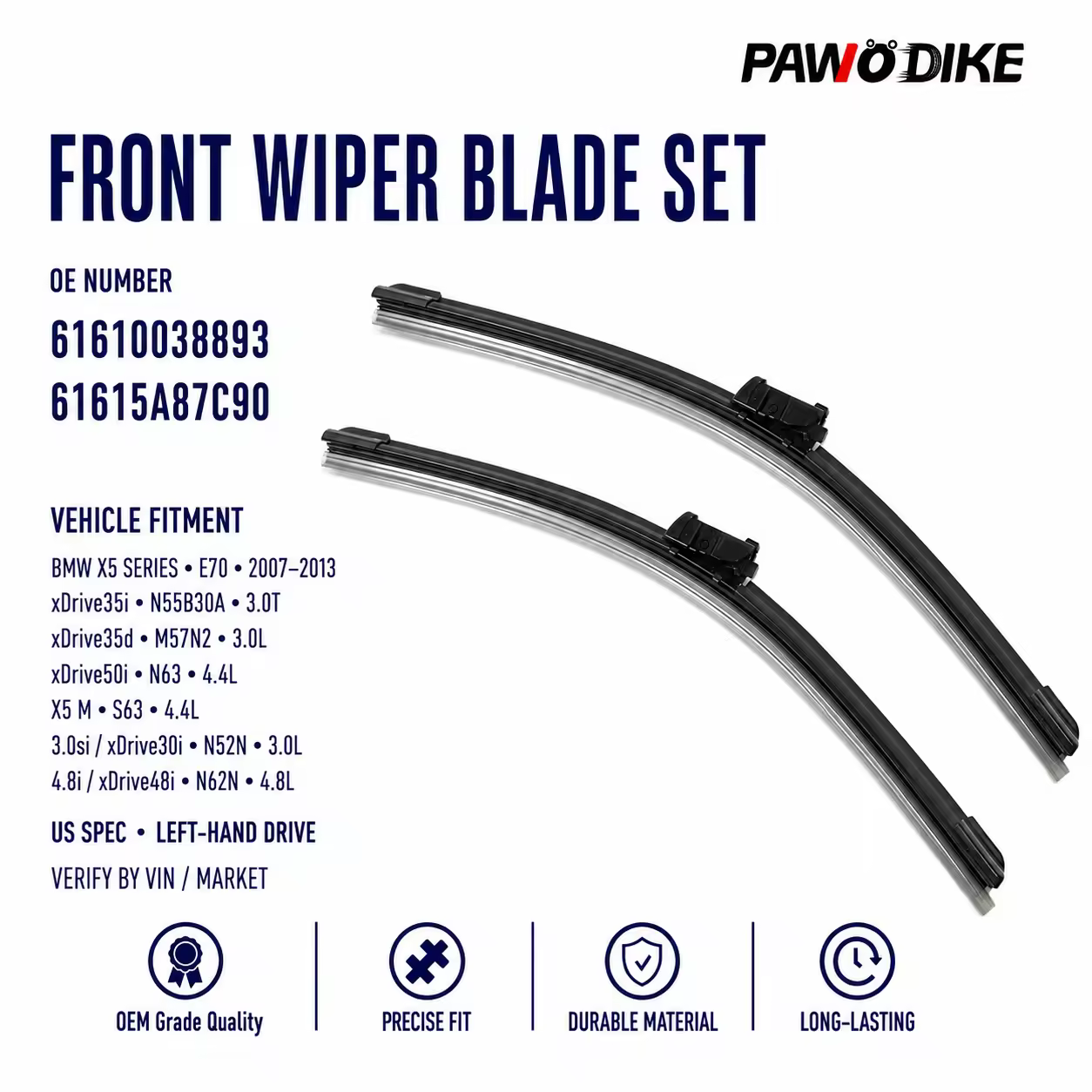 Wiper for BMW X5 (E70)