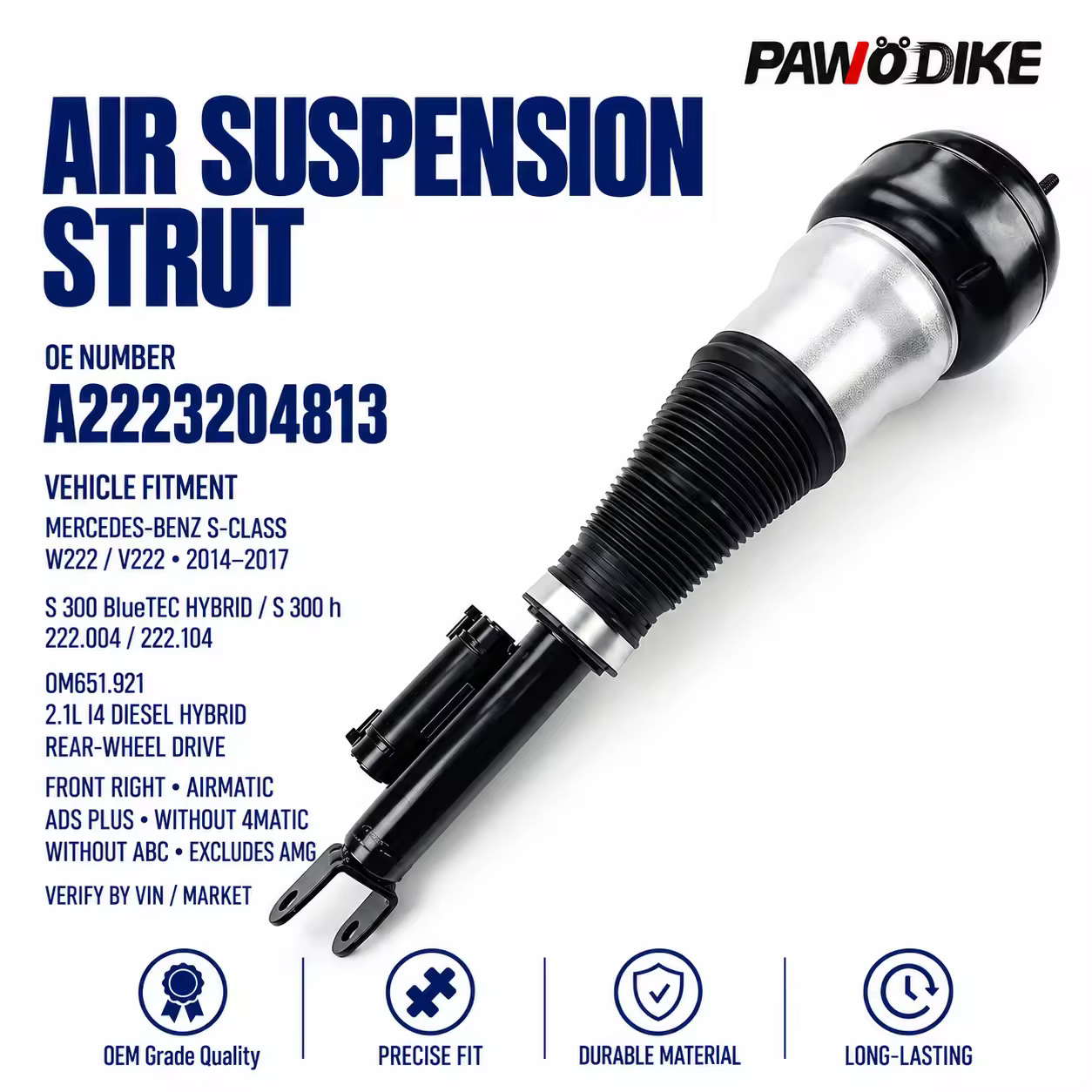 Air Suspension for Mercedes-Benz S-Class (W222)