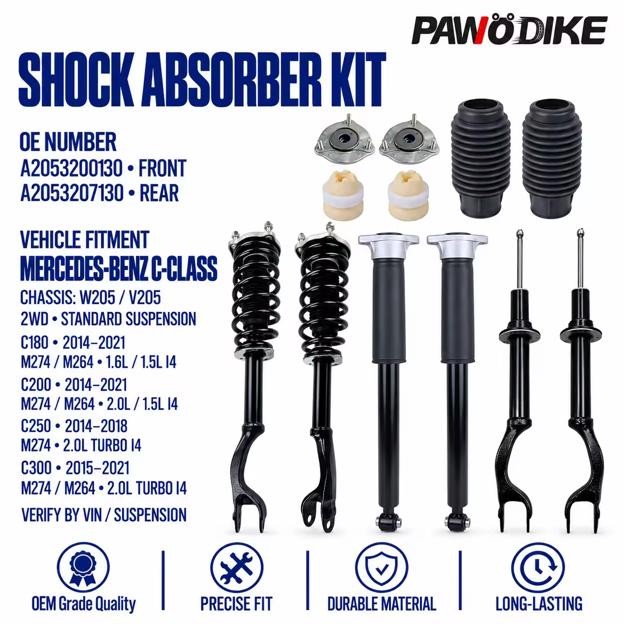Shock Absorber for Mercedes-Benz C-Class (W205)