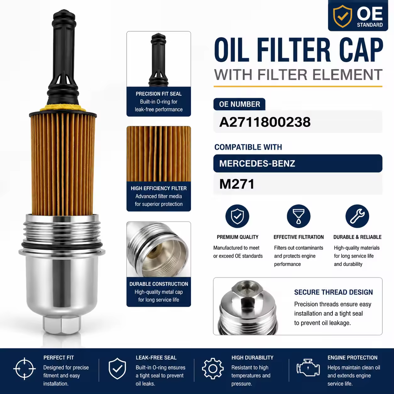 Oil Filler Cap for Mercedes-Benz (chassis to be confirmed) — view 7