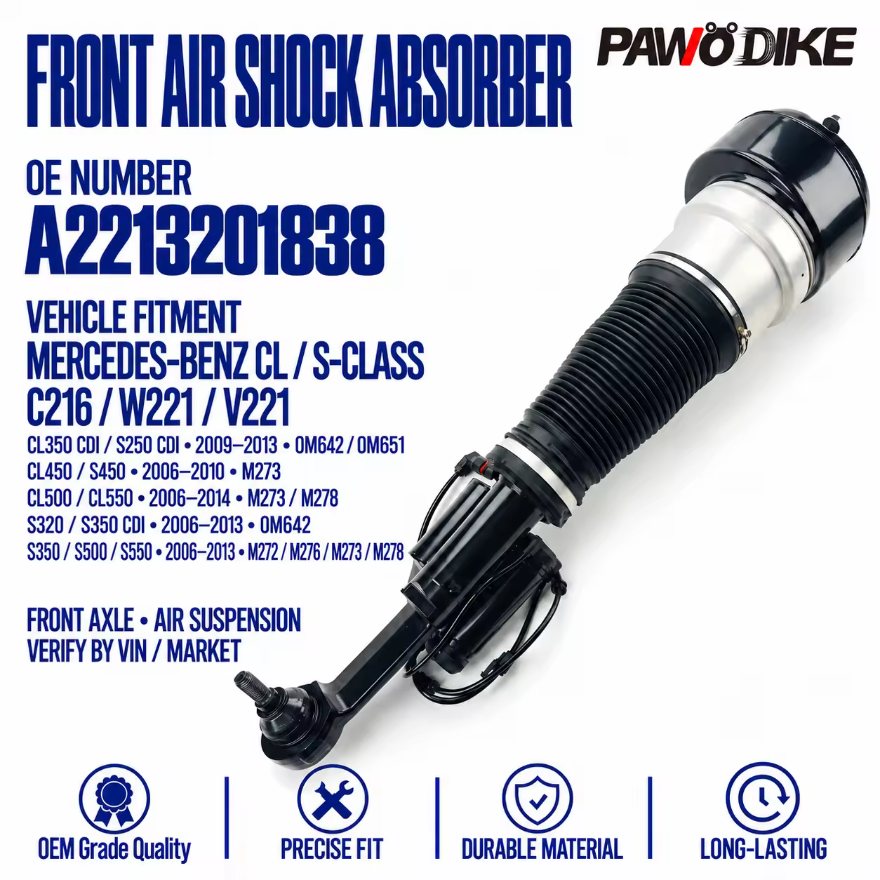 Air Suspension for Mercedes-Benz S-Class (W221)