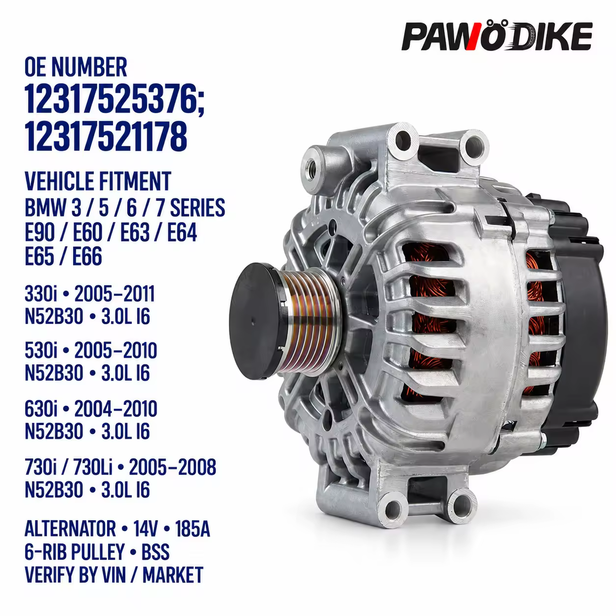 Alternator for BMW 3 Series / 5 Series / 7 Series