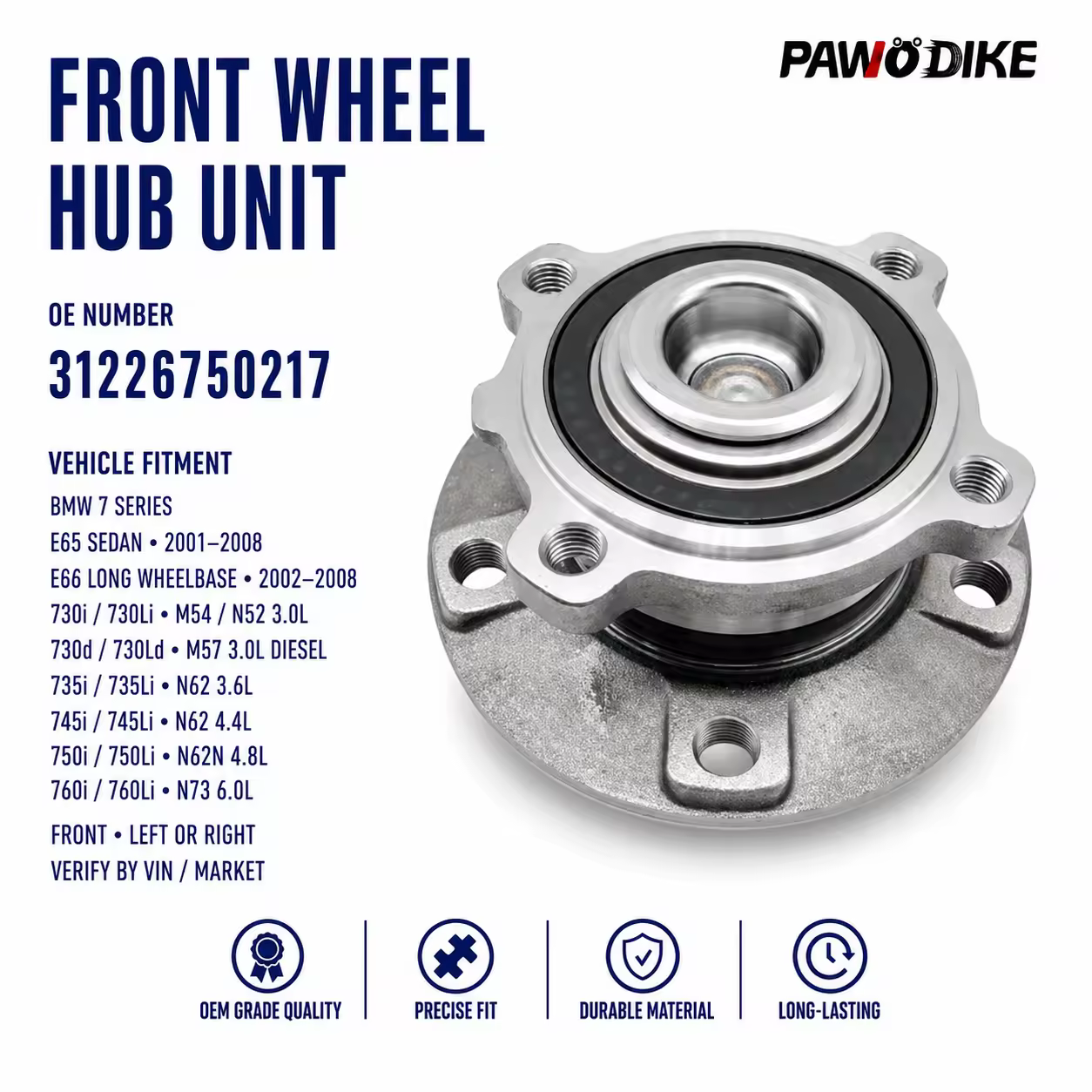 Wheel Hub Bearing for BMW (E65 / E66)