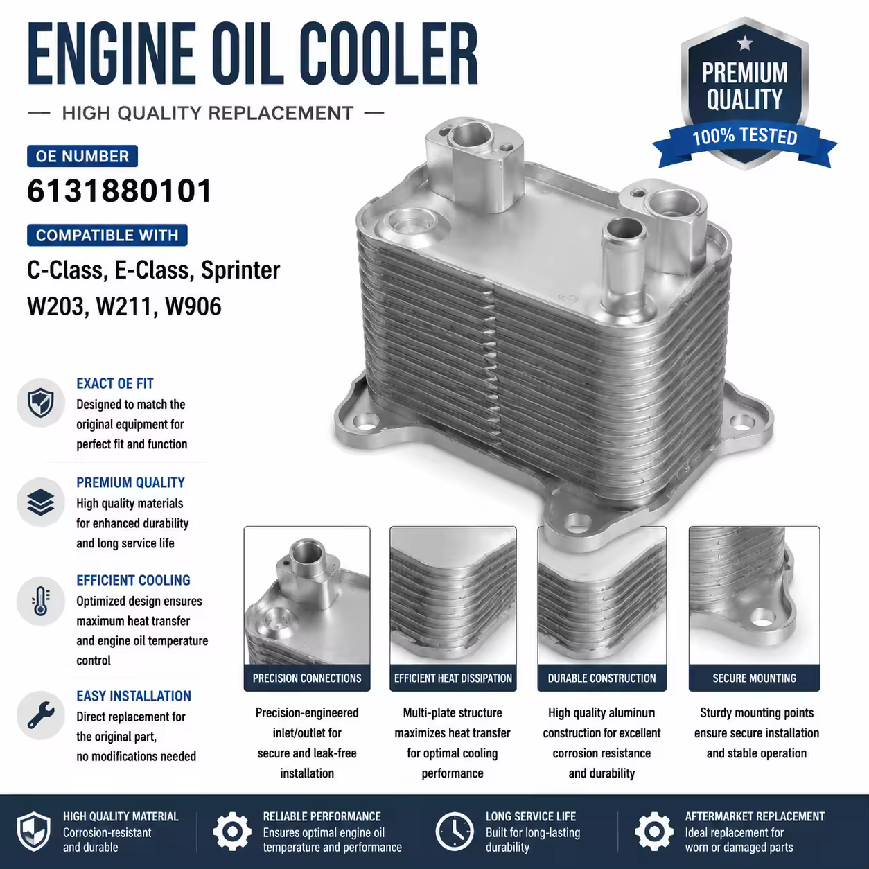 Oil Filter Housing for Mercedes-Benz (W210 / W220)