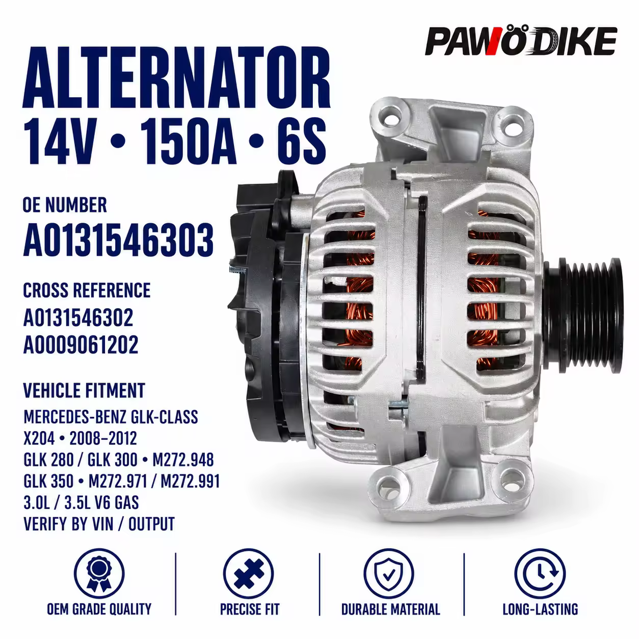 Alternator for Mercedes-Benz (chassis to be confirmed)
