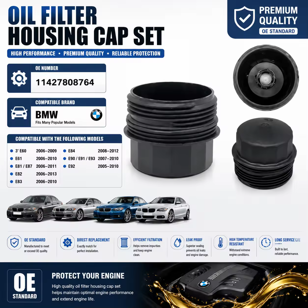 Oil Filler Cap for BMW (E60 / E90 / E91 / E93 / E92)