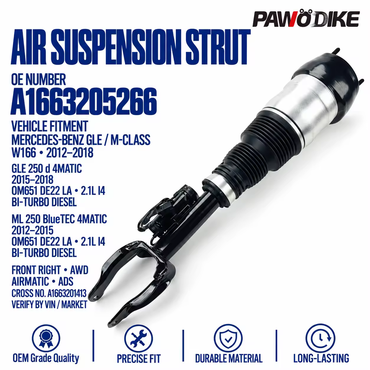 Shock Absorber for Mercedes-Benz M-Class / GLE (W166)