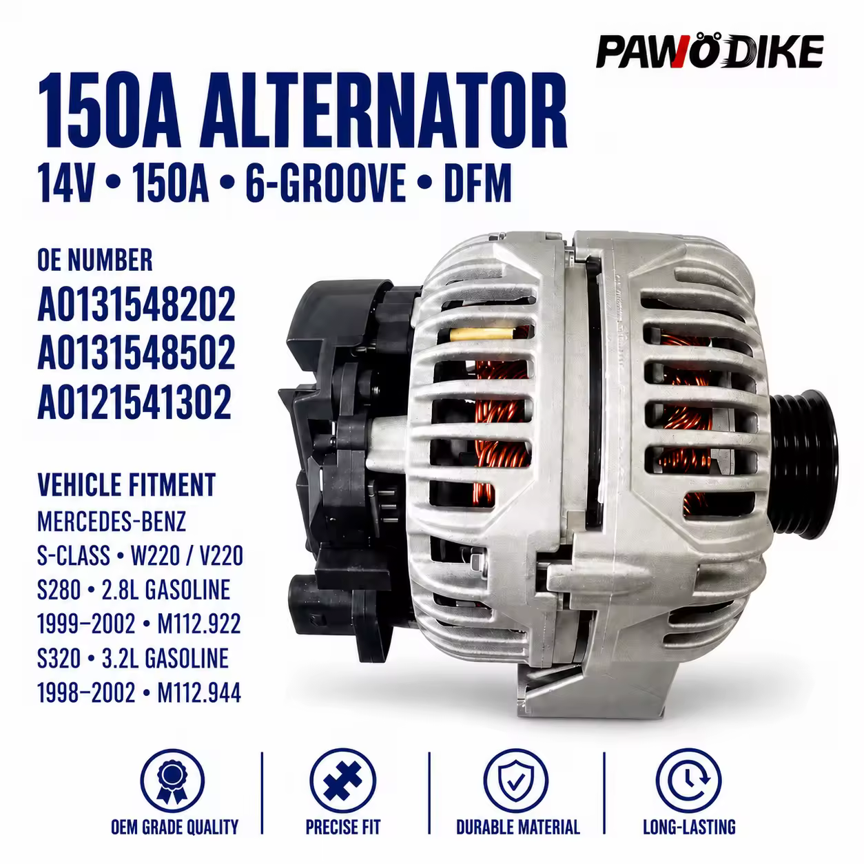Alternator for Mercedes-Benz (chassis to be confirmed)