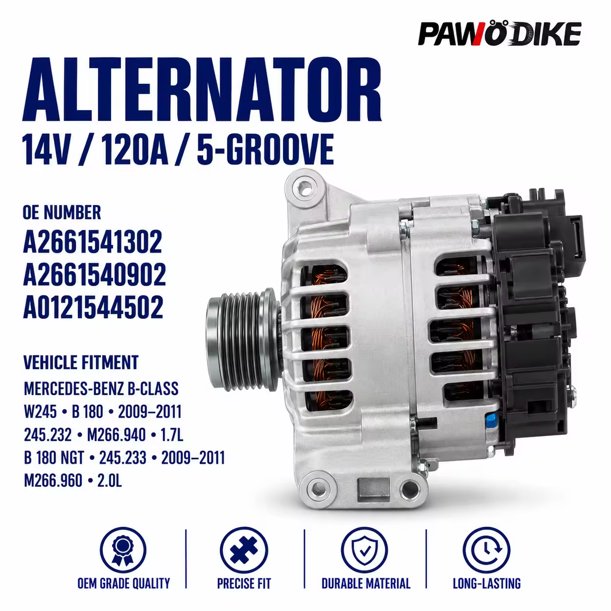 Alternator for Mercedes-Benz (chassis to be confirmed)