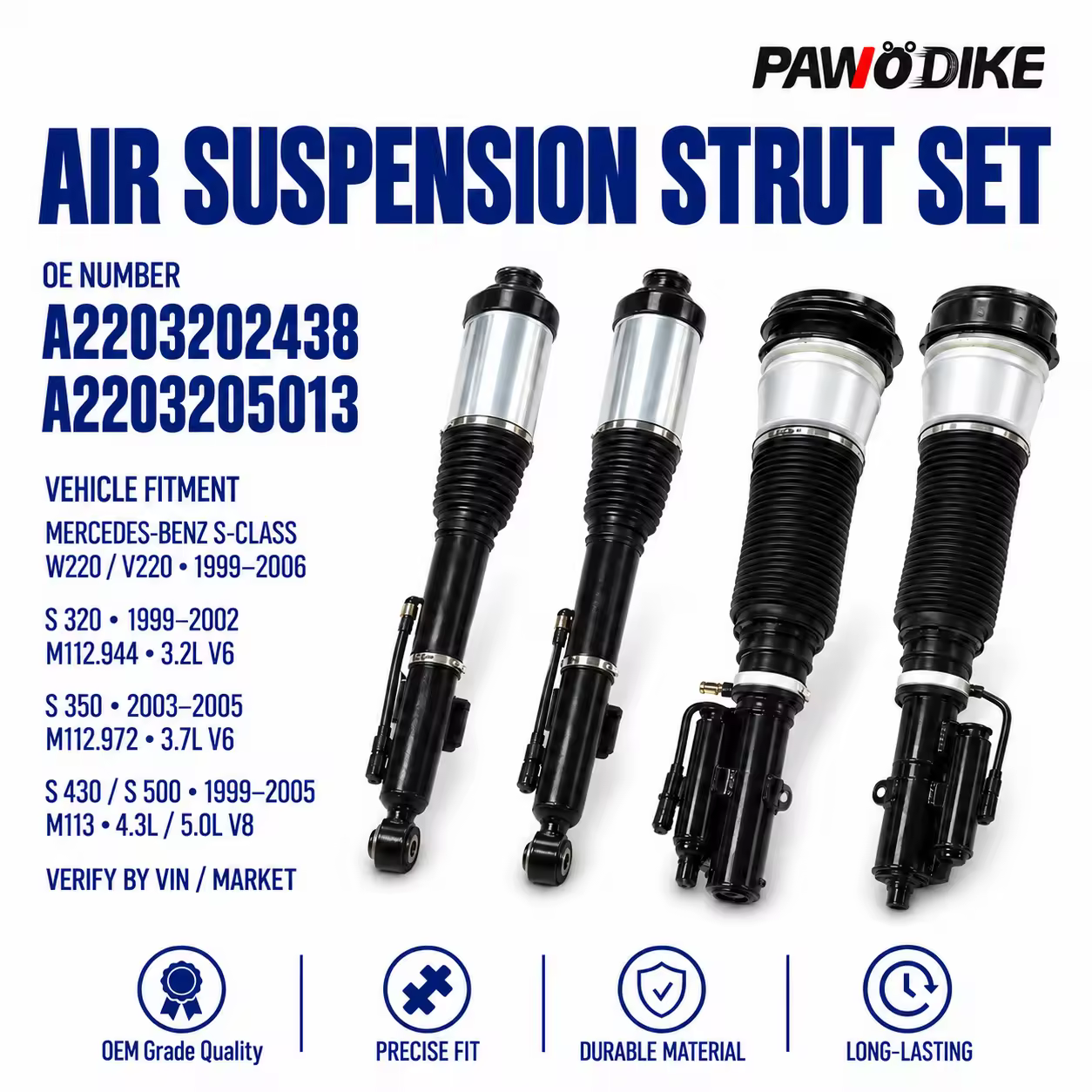 Air Suspension for Mercedes-Benz S-Class (W220) — view 7