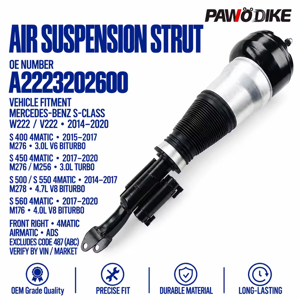 Shock Absorber for Mercedes-Benz S-Class (W222)