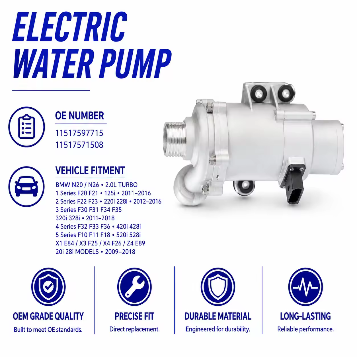 Water Pump for BMW (F20 / F21 / F22)