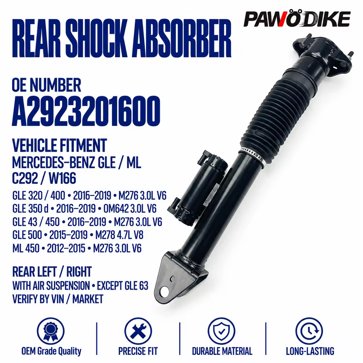 Shock Absorber for Mercedes-Benz (W166 / W292)