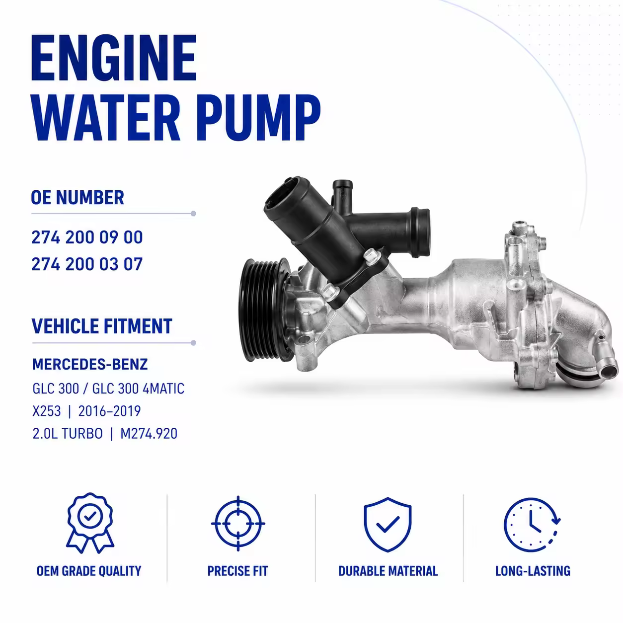 Water Pump for Mercedes-Benz (chassis to be confirmed)
