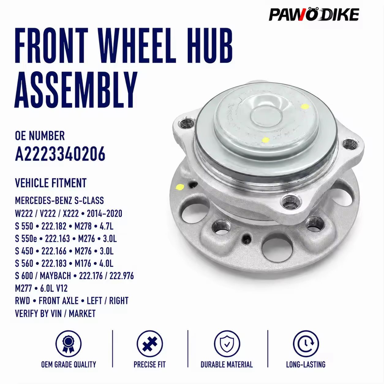 Wheel Hub Bearing for Mercedes-Benz S-Class (W222)