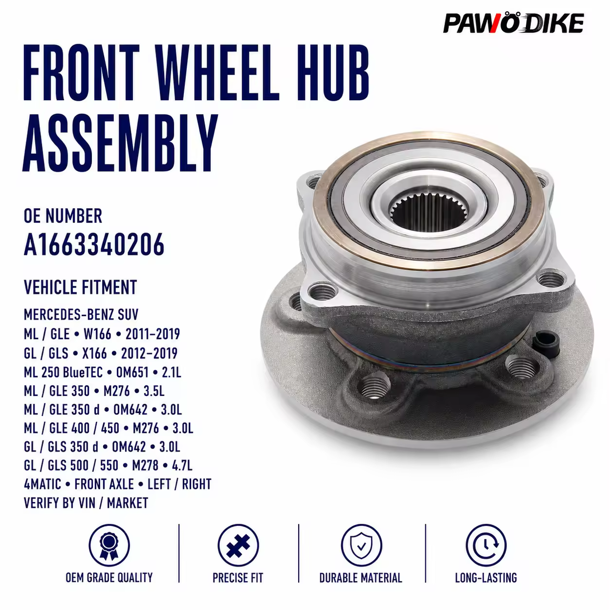 Wheel Hub Bearing for Mercedes-Benz (W166 / X166)