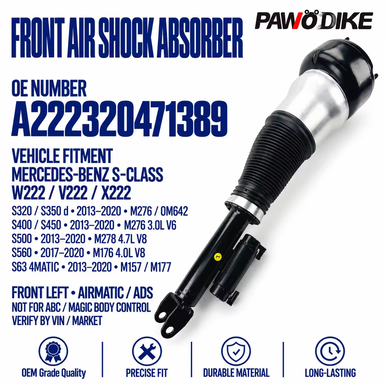 Air Suspension for Mercedes-Benz S-Class (W222)