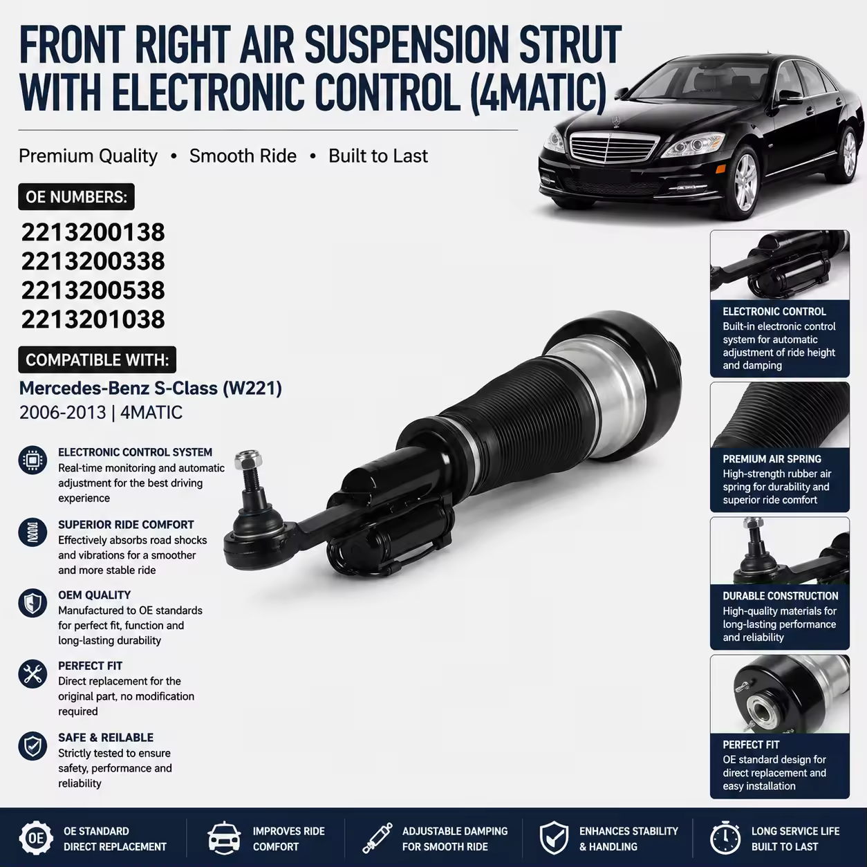 Shock Absorber for Mercedes-Benz S-Class (W221) — view 7