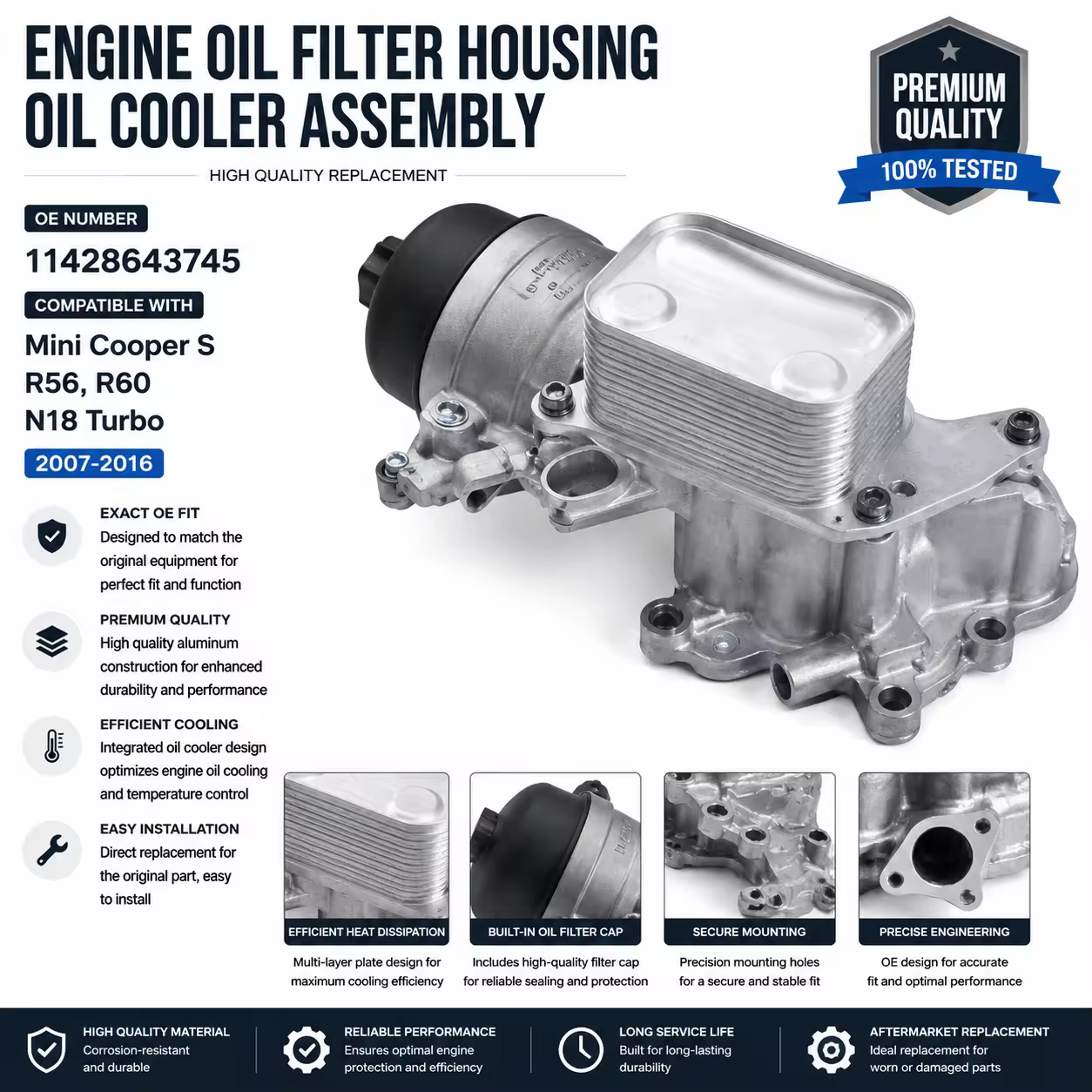 Oil Filter Housing for MINI Cooper