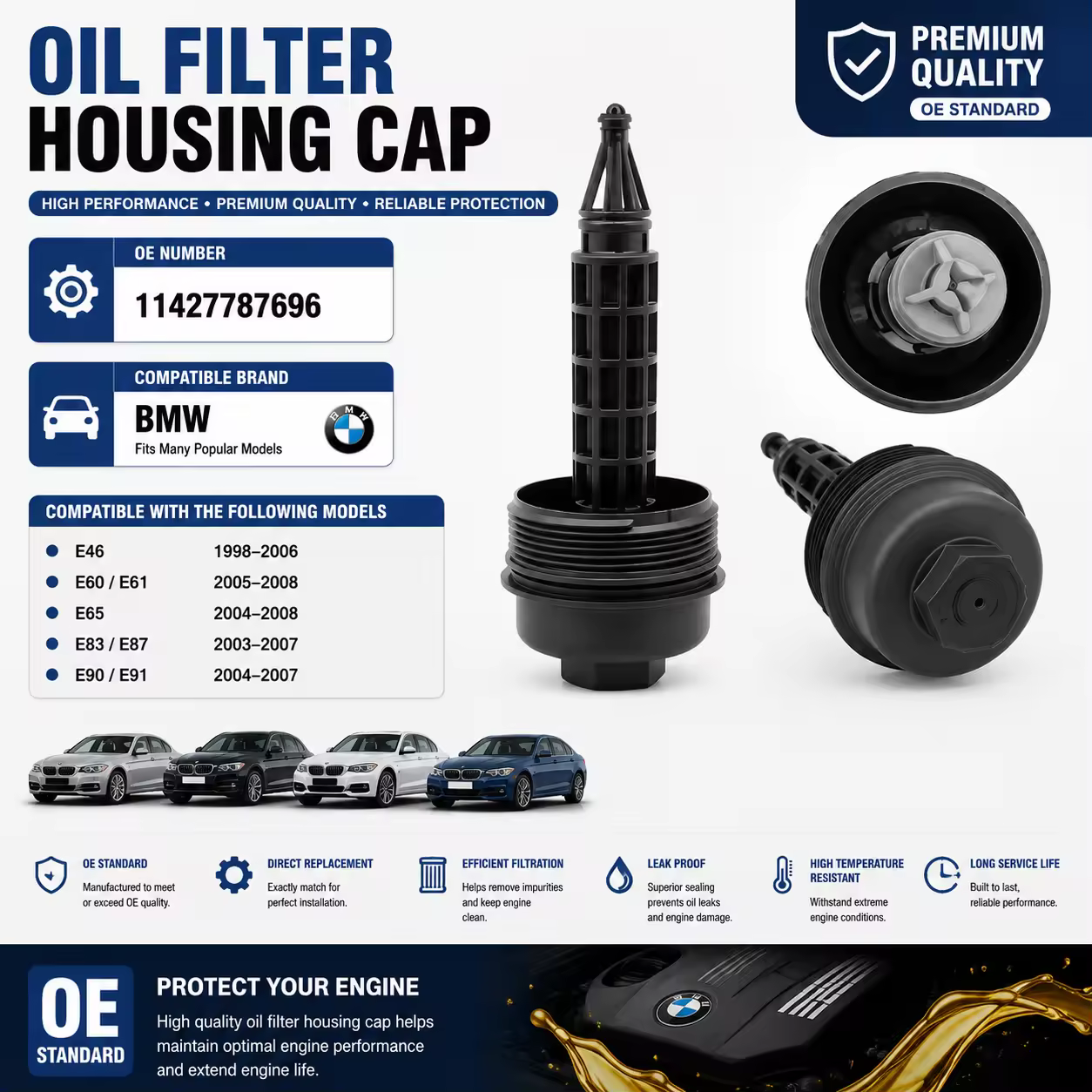 Oil Filler Cap for BMW (E60 / E83 / E87 / E90 / E91)