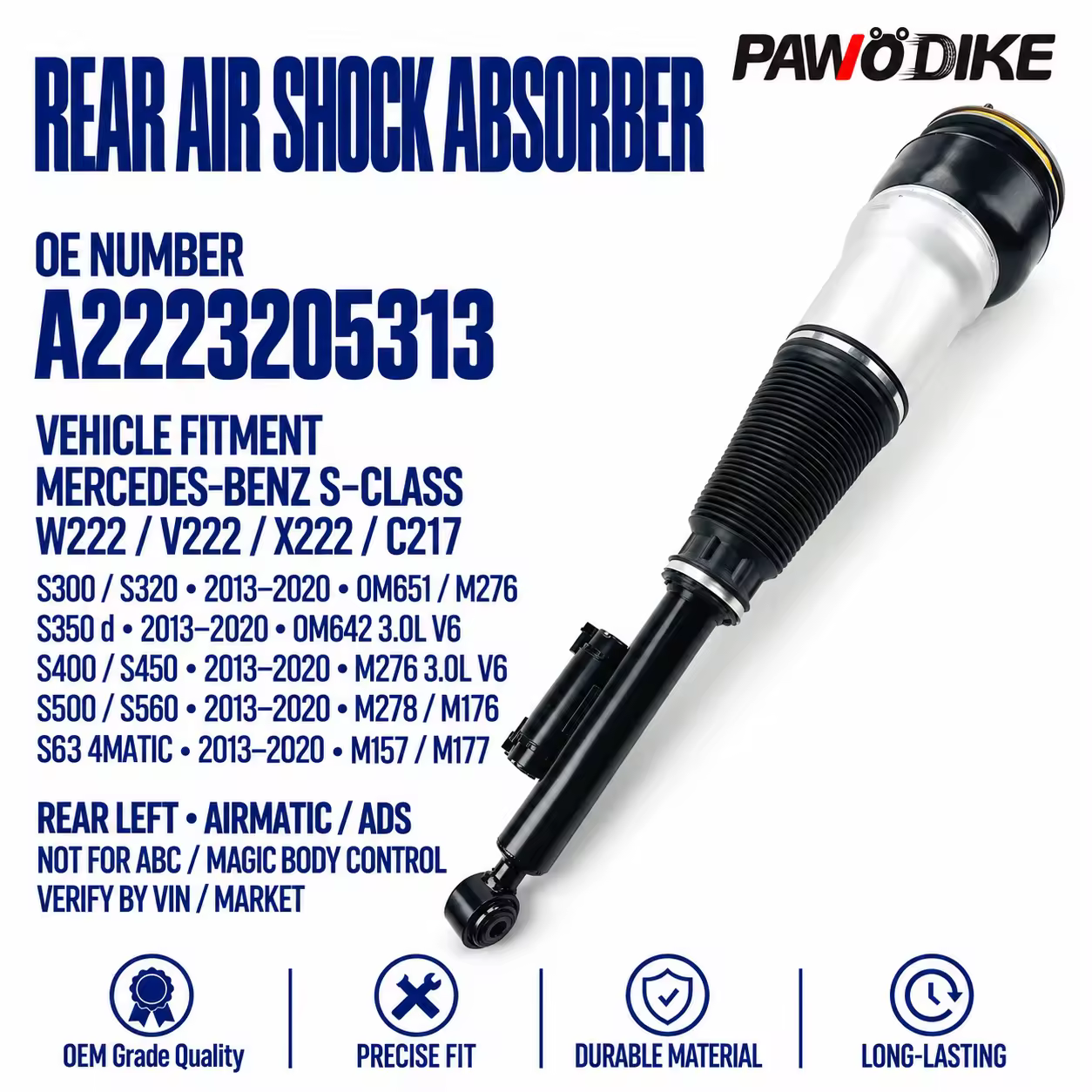 Shock Absorber for Mercedes-Benz S-Class (W222)