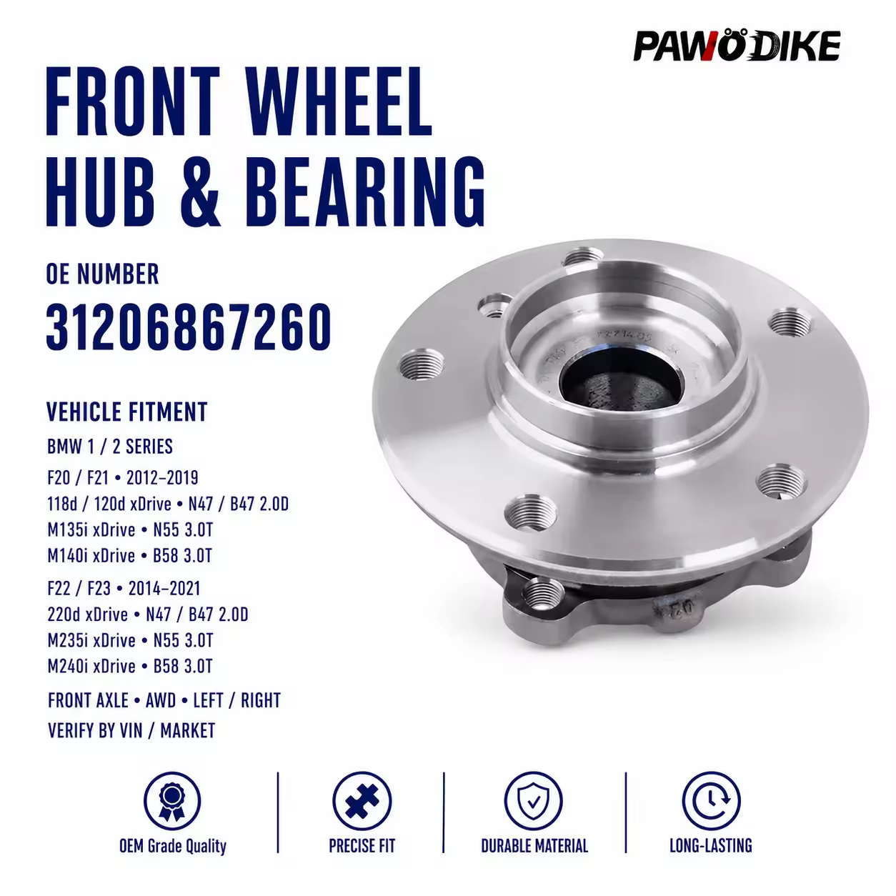 Wheel Bearing for BMW (F20 / F21 / F22 / F23)
