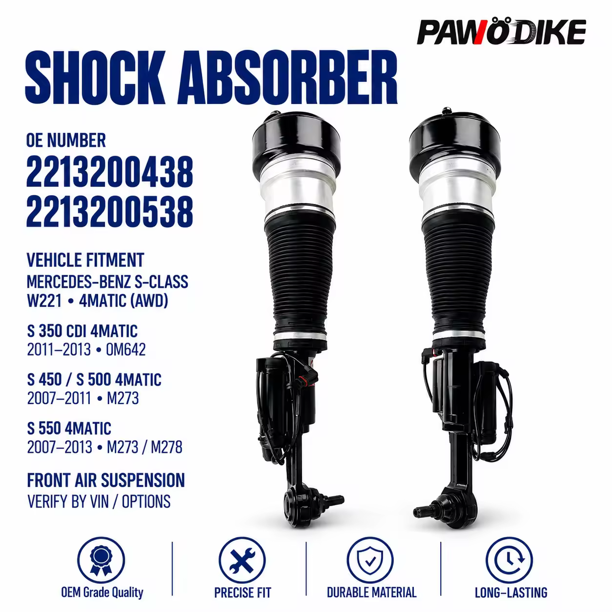 Shock Absorber for Mercedes-Benz S-Class (W221) — view 7