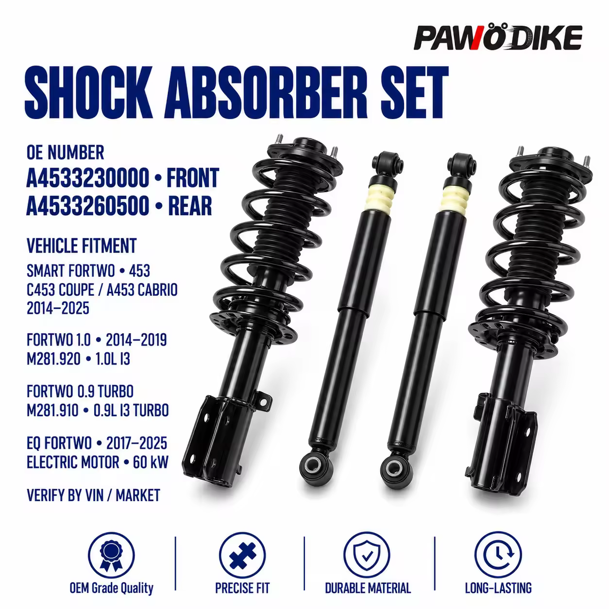 Shock Absorber for Smart Fortwo / Forfour (W453)