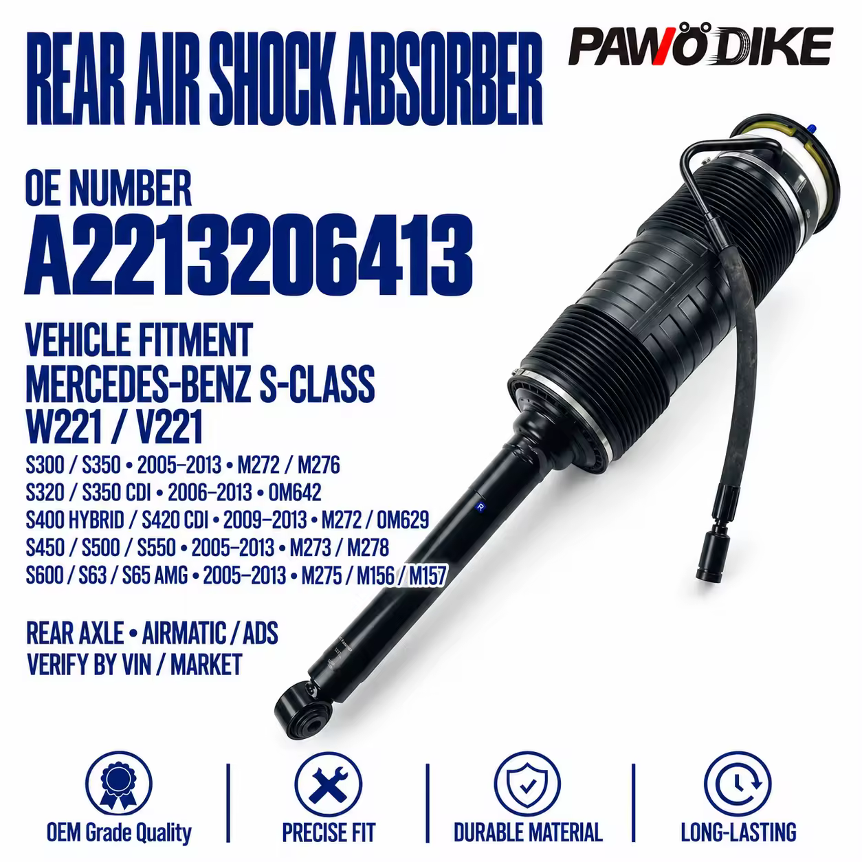 Air Suspension for Mercedes-Benz S-Class (W221)