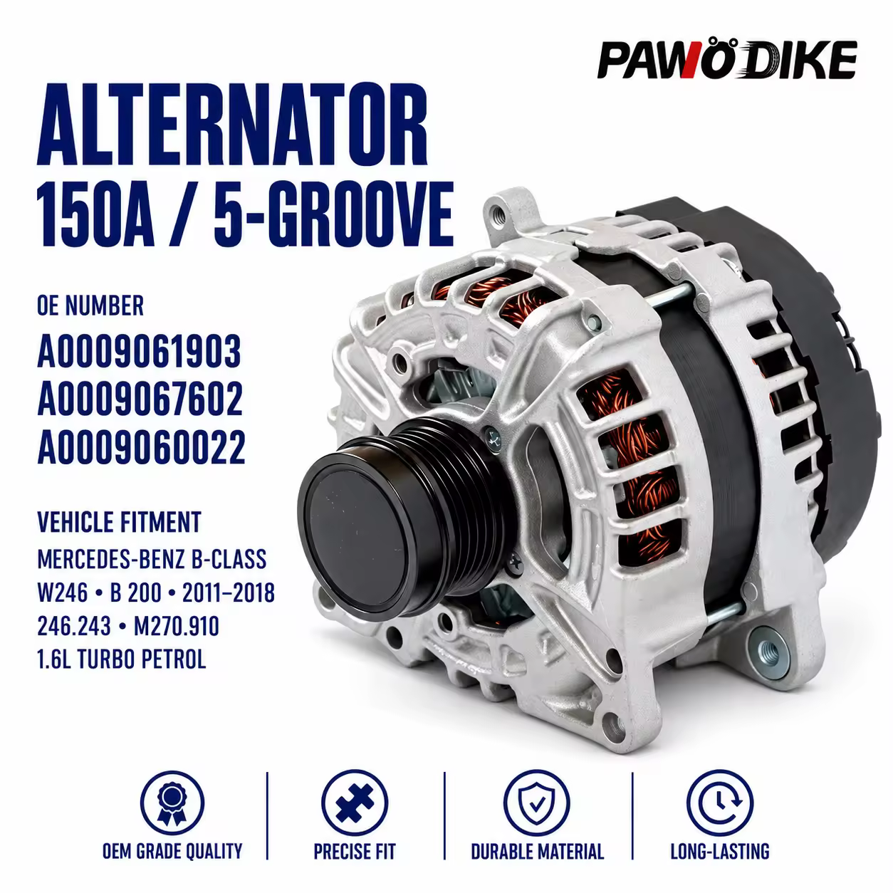 Alternator for Mercedes-Benz (chassis to be confirmed)