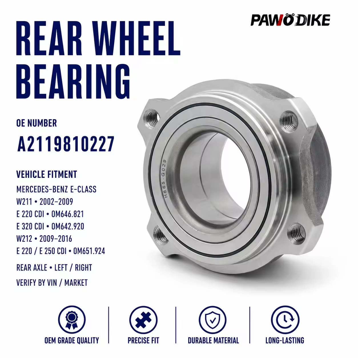 Wheel Hub Bearing for Mercedes-Benz E-Class (W211 / W212)