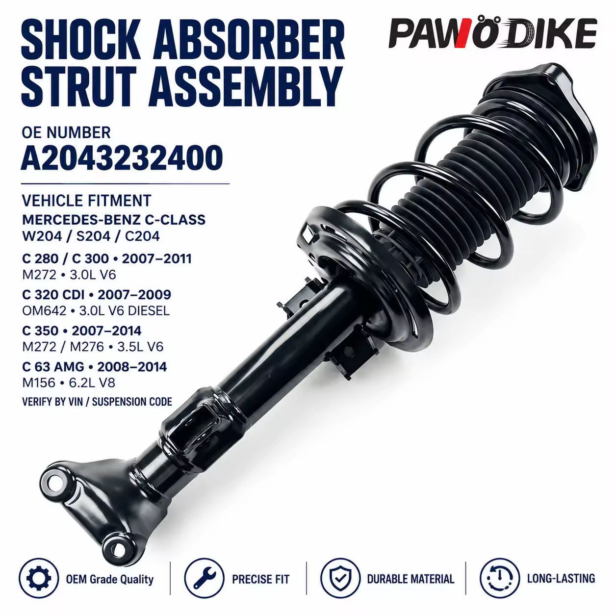 Shock Absorber for Mercedes-Benz C-Class (W204)