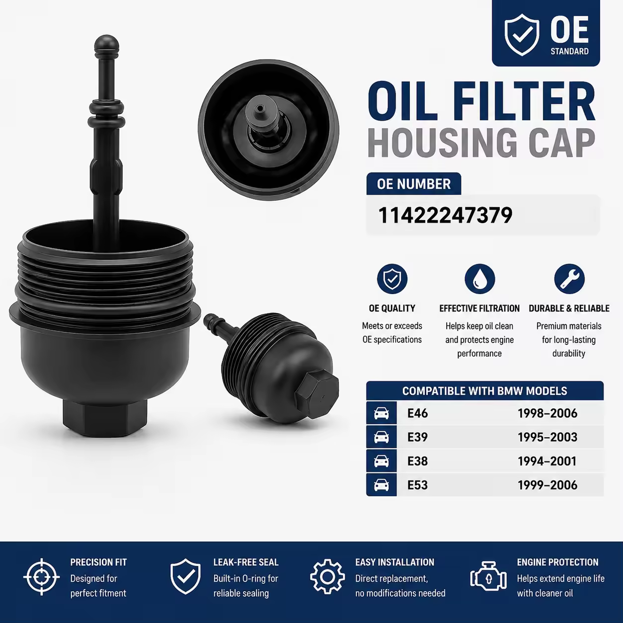 Oil Filler Cap for BMW (E39 / E38 / E53)