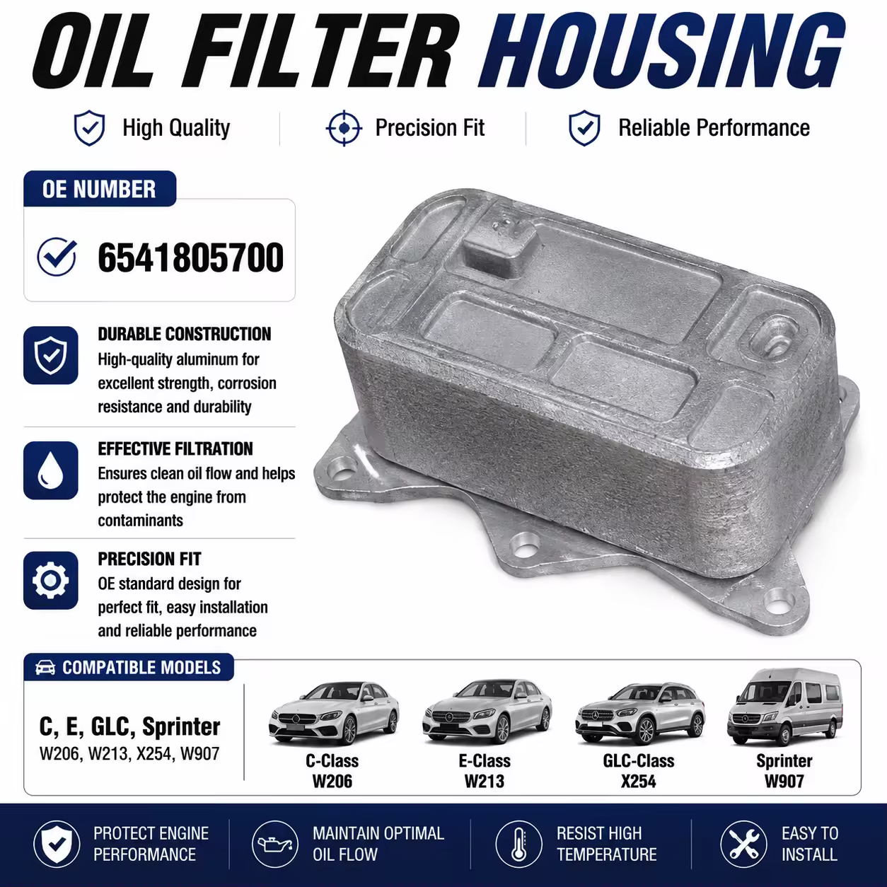 Oil Filter Housing for Mercedes-Benz (W206 / W213)