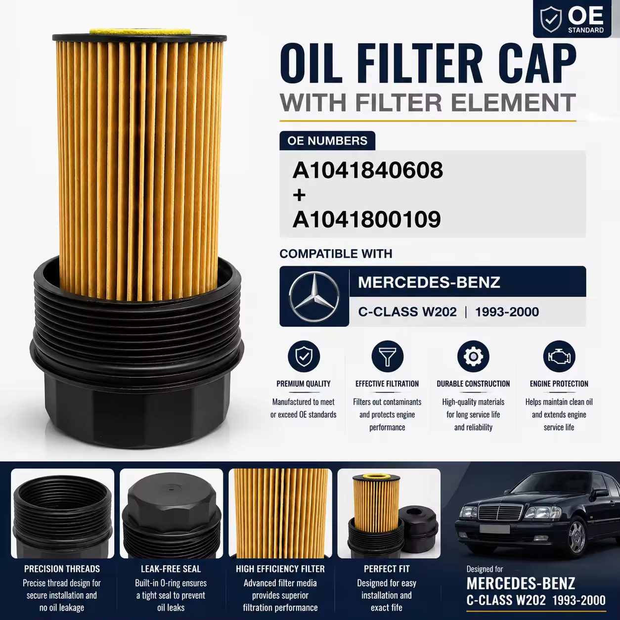 Oil Filler Cap for Mercedes-Benz C-Class (W202)