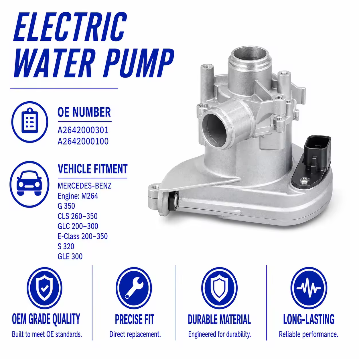 Water Pump for Mercedes-Benz GLC / CLS
