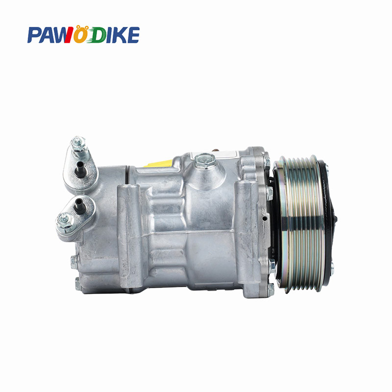 AC Compressor with 6-Groove Pulley & Yellow Connector - Image 3
