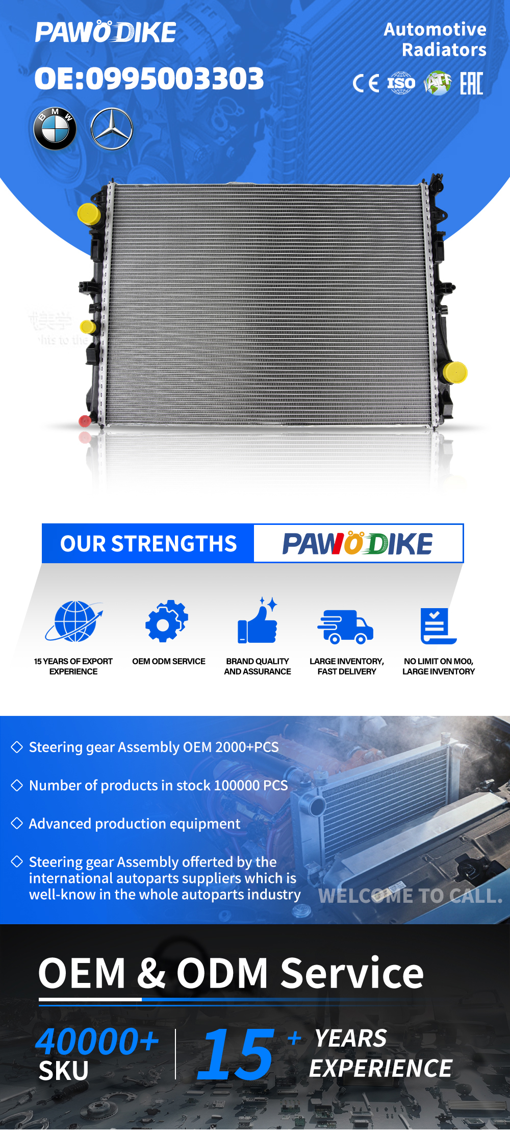 Mercedes-Benz Auto Radiator 0995003303 _01